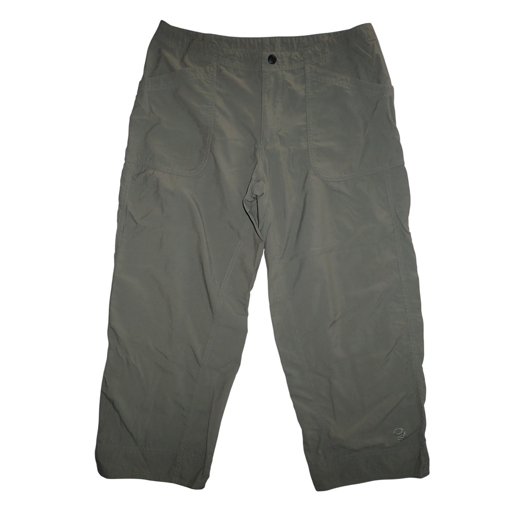 Mountain Hardwear Cropped‎ Hiking Trail Pants Women 8 Green Nylon Gorpcore